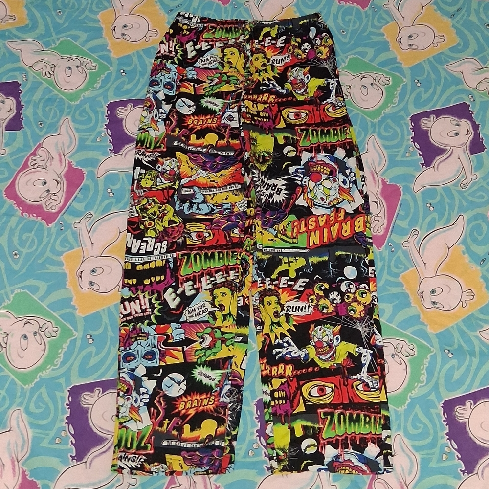 Horror All Over Print Pants Zombie Clown Halloween Scray